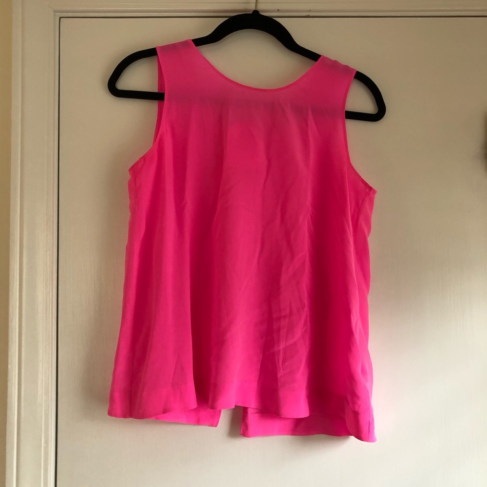 Madewell neon pink flowy top